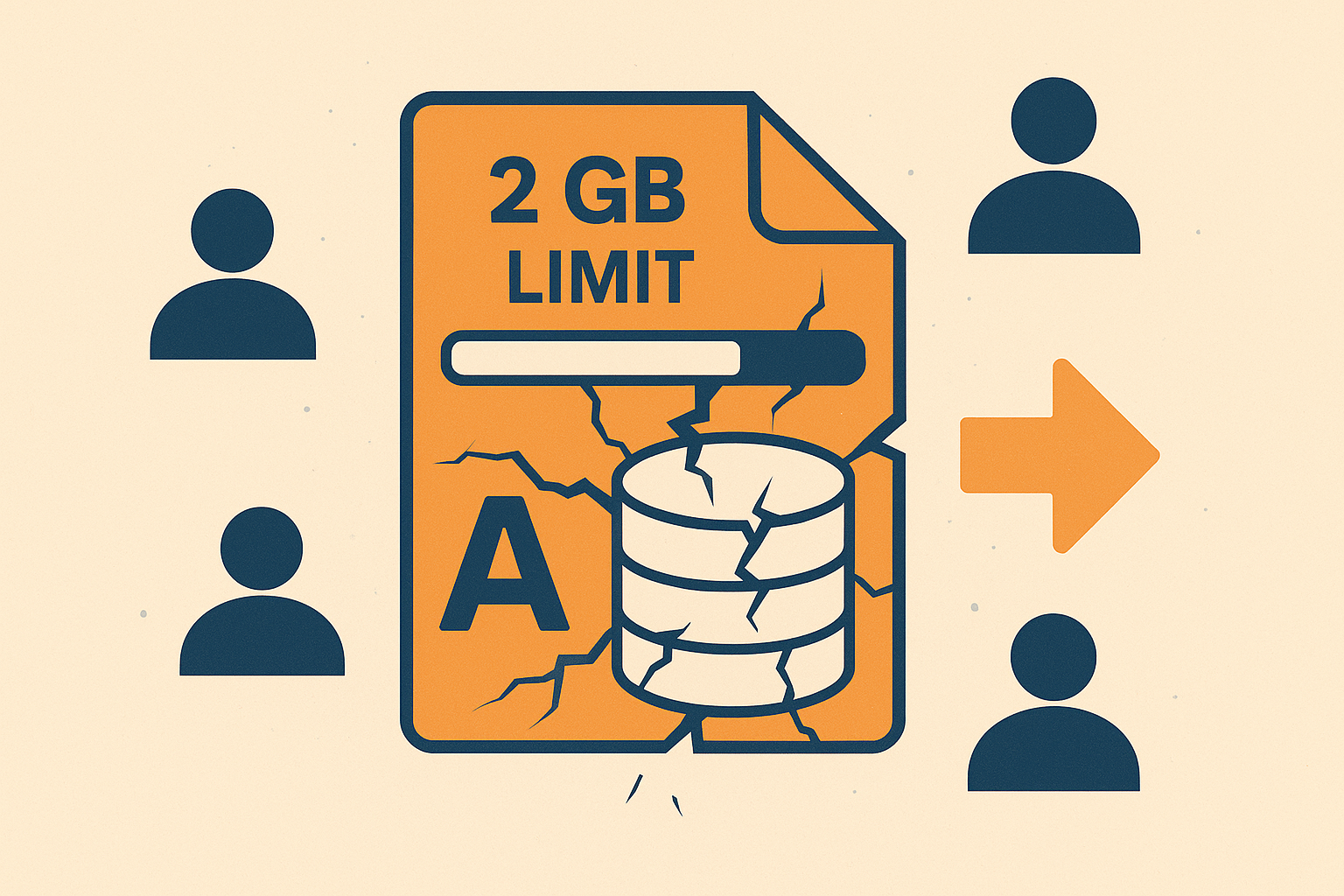 Access has a 2GB limit per database file