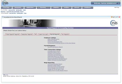 FMS Solution's Reporting Portal
