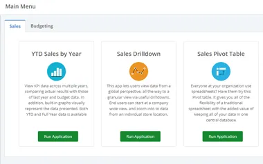 Sales reporting portal built with m-Power