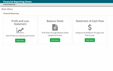 Financial reporting portal built with m-Power