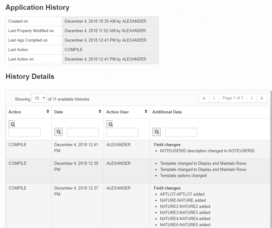 Application Auditing Features