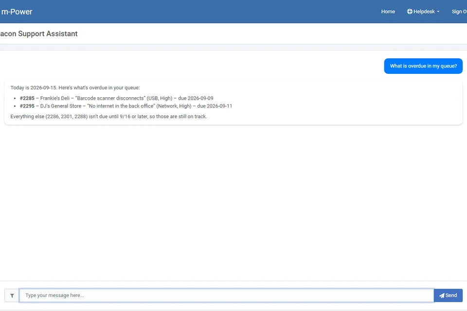 Helpdesk AI assistant demo