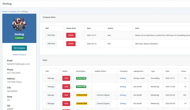 Custom CRM with m-Power