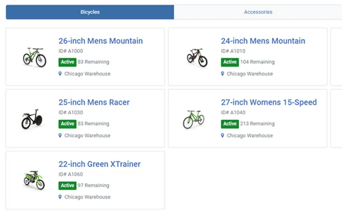 Custom inventory management demo
