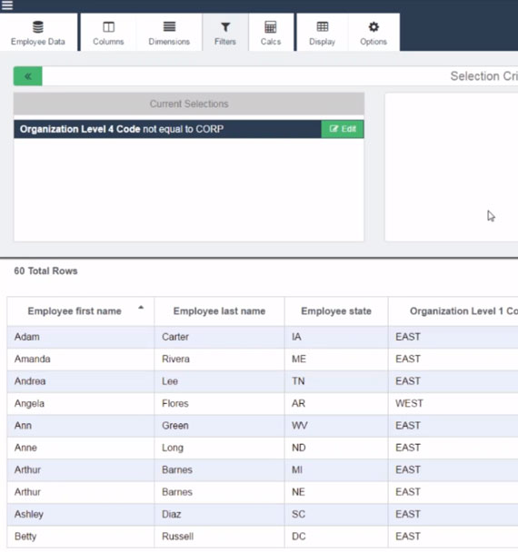 Build custom web reports over Optimum HRIS