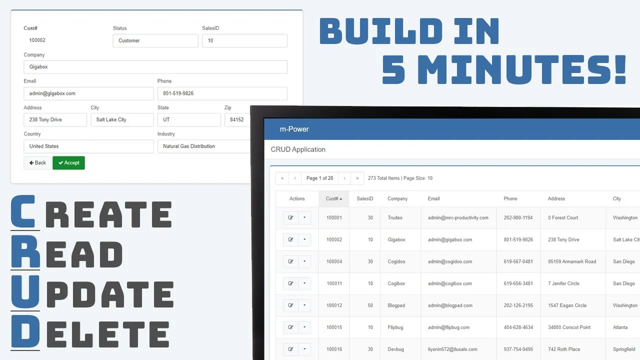 Video: Creating a database CRUD app