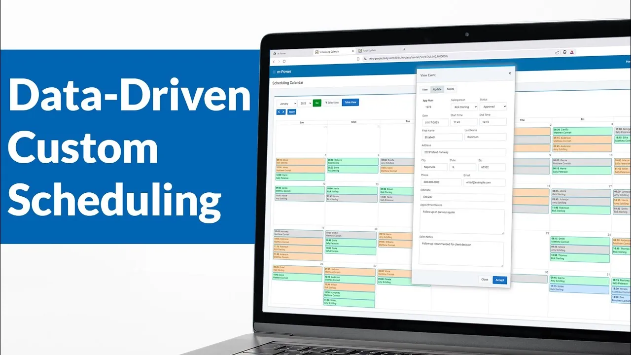 Video: Creating a custom web-based scheduling calendar in 10 minutes